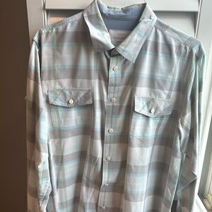 Weatherproof plaid button down L
